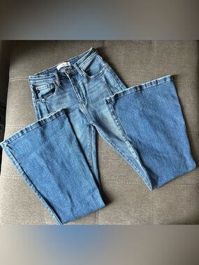 EUC KanCan Medium Blue High-Rise Flare Jeans 7/27
